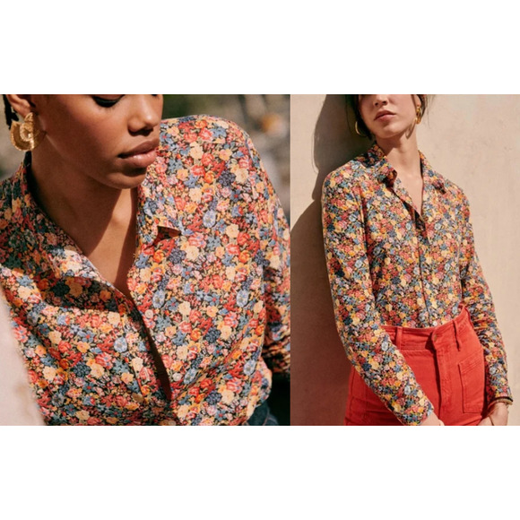 Sezane Tops - Sézane | Pierro Shirt in Sunflowers | US Sz 4 / FR 36